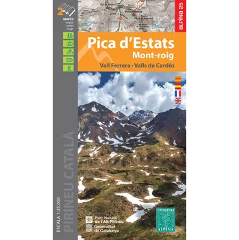 Editorial Alpina mapa Pica ď Estats, Mont-roig, Vall Ferrera, Vall de Cardós 1:2