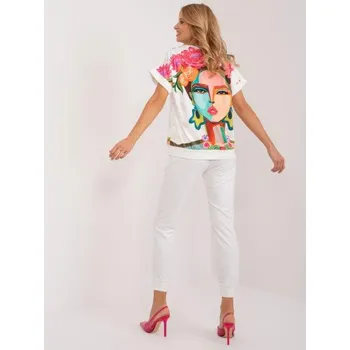 Dámský komplet dvoudílný velurový RUE PARIS ecru