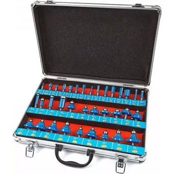 Frézka TrueTech 35 dílná sada fréz na dřevo, dřík 8 mm