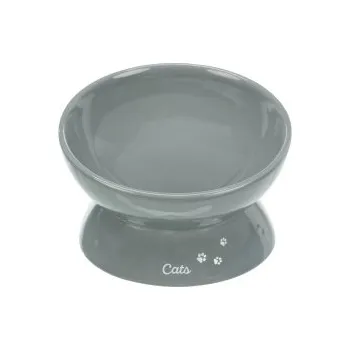 Miska pro psa Ergonomická keramická miska XXL, vyvýšená, šedá