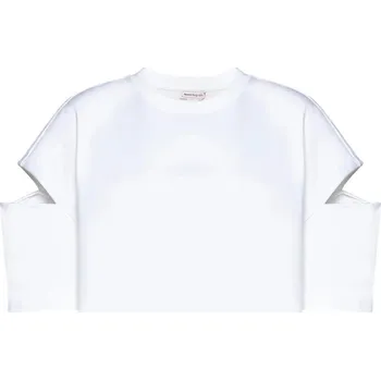 Dámské tričko ALEXANDER MCQUEEN Cut-Out White tričko S Bílá