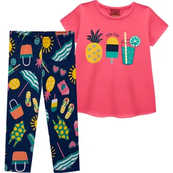Dívčí oblečení Dívčí komplet KYLY SUN FUN růžový Velikost: 116