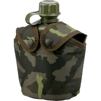 Kempingové nádobí Vojenská láhev s obalem k MNS-2000 AČR vz.95 les (Maskáčová vojenská čutora s obalem v kamufláži AČR s orig. uchycením na MNS systém.)