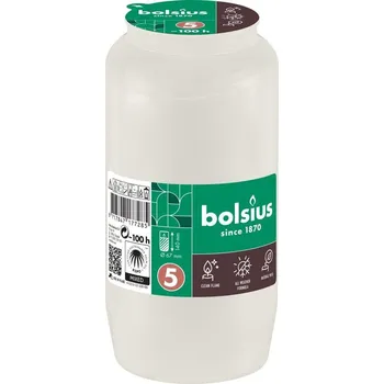 Svíčka Bolsius Náplň Bolsius, 100 h, 67x140 mm, do kahanca, biela, olej