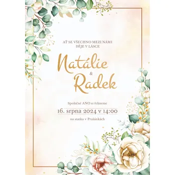 Svatební dekorace Svatební oznámení - A6 - S010