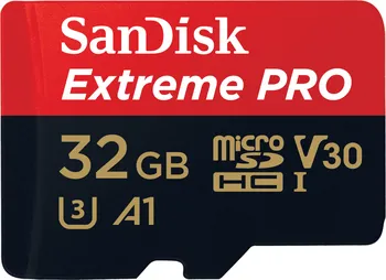 Paměťová karta SanDisk Extreme PRO microSDXC 32 GB UHS-I U3 V30 A1 + SD adaptér