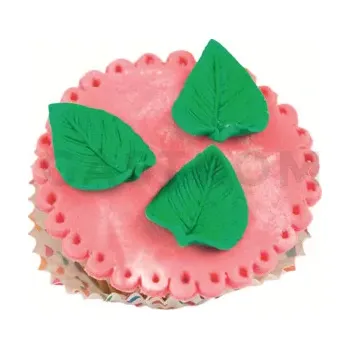 Kuchyňská sůl Oboustranná silikonová forma na cukrovou hmotu ve tvaru malých listů - SLK815, 36x35 mm | SILIKOMART, SugarFlex