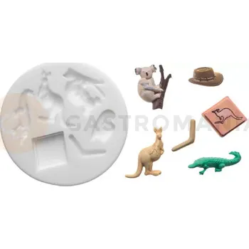 Kuchyňská sůl Silikonová forma na cukrovou hmotu v australských motivech - SLK317, 31x28 mm | SILIKOMART, SugarFlex