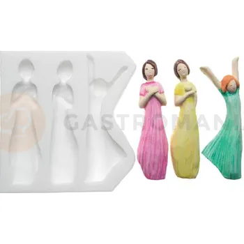 Kuchyňská sůl Silikonová forma na cukrovou hmotu ve tvaru nevěsty - SLK337, 92x13 mm | SILIKOMART, SugarFlex