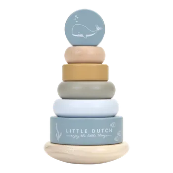 Dřevěná hračka Nasazovací kroužky dřevěné Ocean Blue