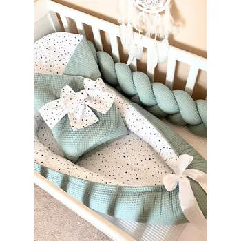 Příslušenství pro dětskou postel a kolébku Set do postýlky - starozelený