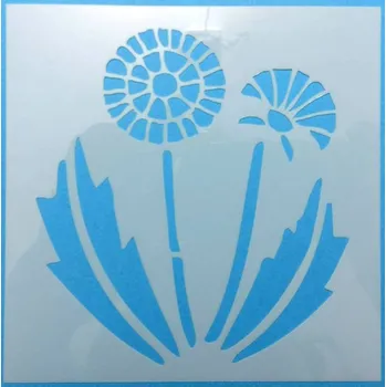 Plastová šablona mix 13x13cm - pampeliška