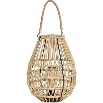 Venkovní osvětlení BIZZOTTO Kulatá zahradní solární lucerna NIKHITA hnědá