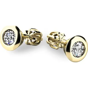 Náušnice Dámské náušnice žluté zlato 585/1000 se zirkony 10907-ZL-ZIR