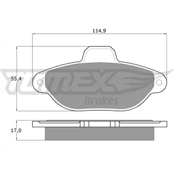 Brzdová destička Sada brzdových destiček, kotoučová brzda TOMEX Brakes 12-41