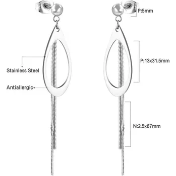 Náušnice Visací náušnice z nerezové oceli - 285S