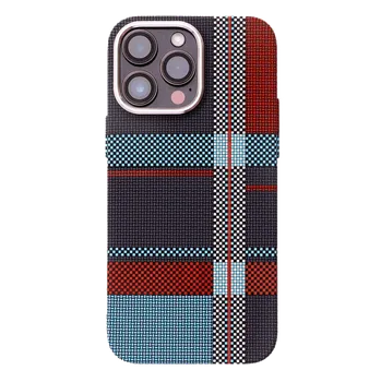 Pouzdro na mobilní telefon Prémiový pevný Magsafe kryt z karbonových vláken pro iPhone 13 Pro Max Barva: Modrá/červená