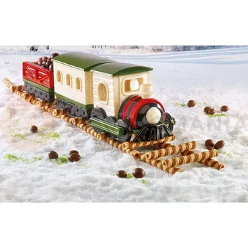 Kuchyňská sůl Sada 2 silikonových forem na stavbu železnice, vlaku HSH08 MAGIC TRAIN | SILIKOMART, Let's Celebrate