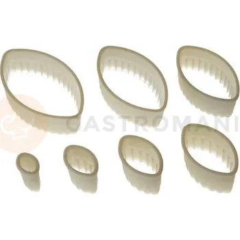 Výroba svíčky Sada nylonových vykrajovátek - vroubkované loďky 7 ks | SILIKOMART, Nylon Cutter 19