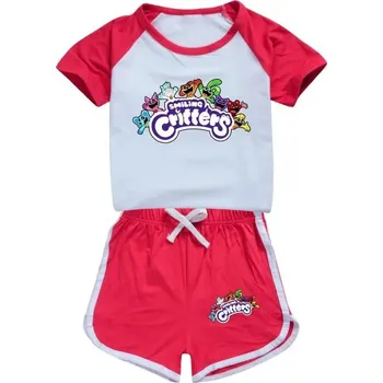 Smiling Critters Dětský letní set triko + kraťasy na motivy oblíbených postaviček "Smiling Critters" (vel. 100 - 170) Barva: Červená 1, Velikost: 160 (10-12 let)