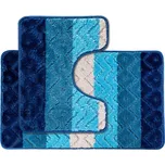 Předložka do koupelny modrá, sada 2 ks
