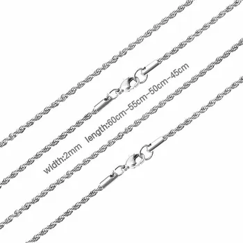 Náhrdelník Luxusní točitý náhrdelník - 2mm stříbrná,45cm