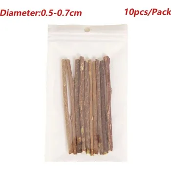 Hračka pro kočku Tyčinky pro kočky na čištění zubů | 10 kusů - 0,5-0,7 cm