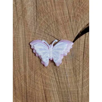 Nášivka Aplikace motýl růžovo bílá