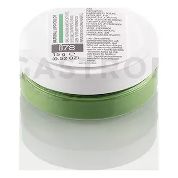 Výroba svíčky Přírodní potravinářská barva v prášku, natural lipo color, zelená, 15 g | SILIKOMART, i78 Colorants