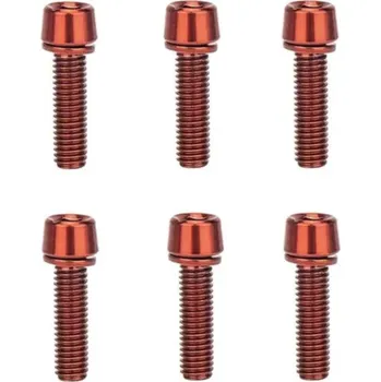 ZTTO Šrouby představce jízdního kola M5 x 18 mm 6ks červená