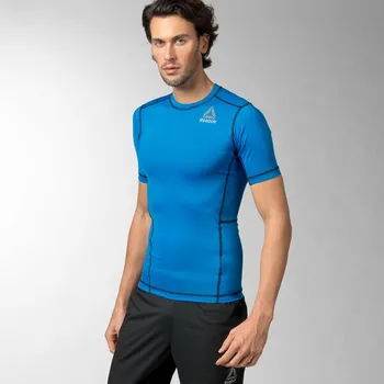 Pánské kompresní tričko Reebok READY - modré - AP5695 Velikosti: M