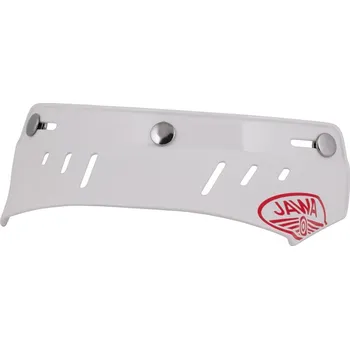 Helma na motorku plochý kšilt Oxygen Jawa, CASSIDA (bílý, cvakání na druky)