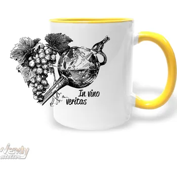 Hrnek - In vino veritas Barva: Žlutá