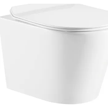 Klozet Hagser Otis wc mísa se sedátkem s pomalým sklápěním závěsná bez splachovacího kruhu bílá HGR30000042