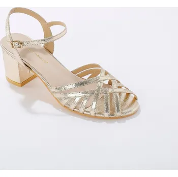 Dámské sandále Metalické sandály na podpatku zlatá 36
