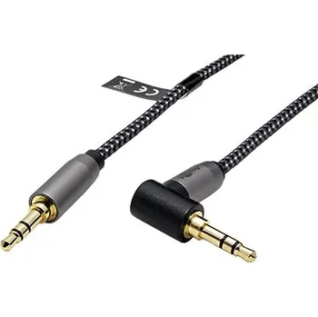 Audio kabel Goobay Plus Kabel jack 3,5M - jack 3,5M, lomený konektor, 0,5m (65277) - 11.92.7020