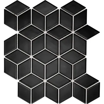 Dlažba PREMIUM MOSAIC Fin mozaiky PACU925 26,6 cm x 30,5 cm černá 1 ks