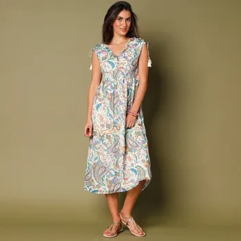 Dámské šaty Šaty bez rukávů, s potiskem režná/vícebarevná 44