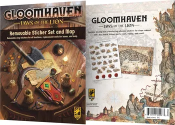 Příslušenství k deskovým hrám Cephalofair Games Gloomhaven: Jaws of the Lion: Removable Sticker Set & Map (EN)