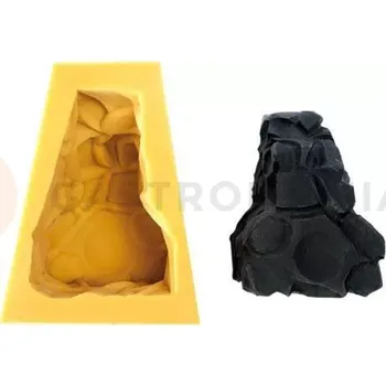 Kuchyňská sůl Silikonová forma na cukrovou hmotu nebo čokoládu ve tvaru skály - 110x105x85 mm | SILIKOMART, SugarFlex Gold