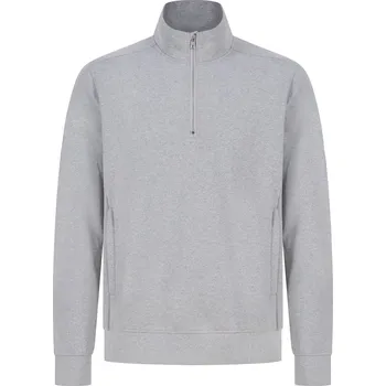 Dámská mikina Henbury Unisex mikina se 1/4 zipem H842 Heather Grey XL