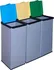Odpadkový koš Monti Sada košů na tříděný odpad 3x 85 l žlutý/modrý/zelený