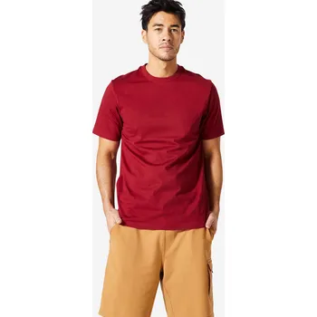 DOMYOS Pánské fitness tričko s krátkým rukávem S ČERVENÁ