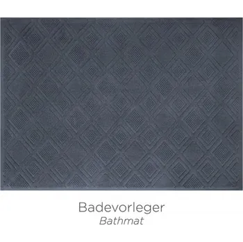 Koupelnová předložka Koupelnové předložky GRAPHICS MOSAIC RELIEF, tmavá šedá, Framsohn Výška cm: 70, Šířka cm: 50