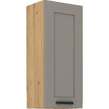 Kuchyňská skříňka LEMPERT Horní skříňka LUNY 43 (40 / 90 cm) claygrey / dub artisan
