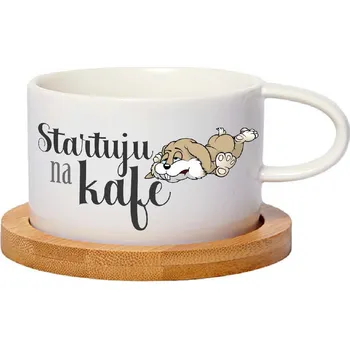 Hrnek makronka - Startuju na kafe se psem Barva hrnečku: Bílá