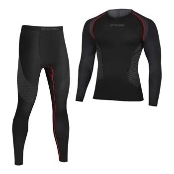 Set pánského termoprádla Spokey LEE SET Pánské termoprádlo, černé, vel. M/L - XL/XXL