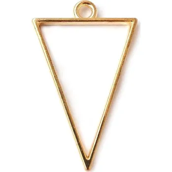Rámečky na šperky z pryskyřice – zlatá barva Druh: trojúhelník 2,3 x 3,4 cm