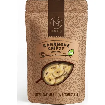 Sušená potravina BIO banánové chipsy neslazené, 230 g