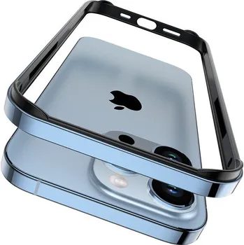 Pouzdro na mobilní telefon Ochranný hliníkový bumper rámeček na iPhone 15 Plus Barva: Modrá